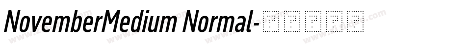 NovemberMedium Normal字体转换